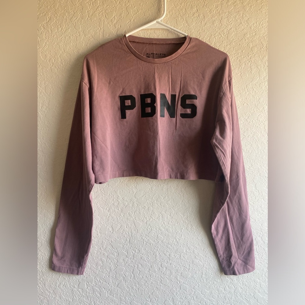 Alphalete PBNS Crop Long Sleeve Tee ~ Medium - Picture 2 of 7